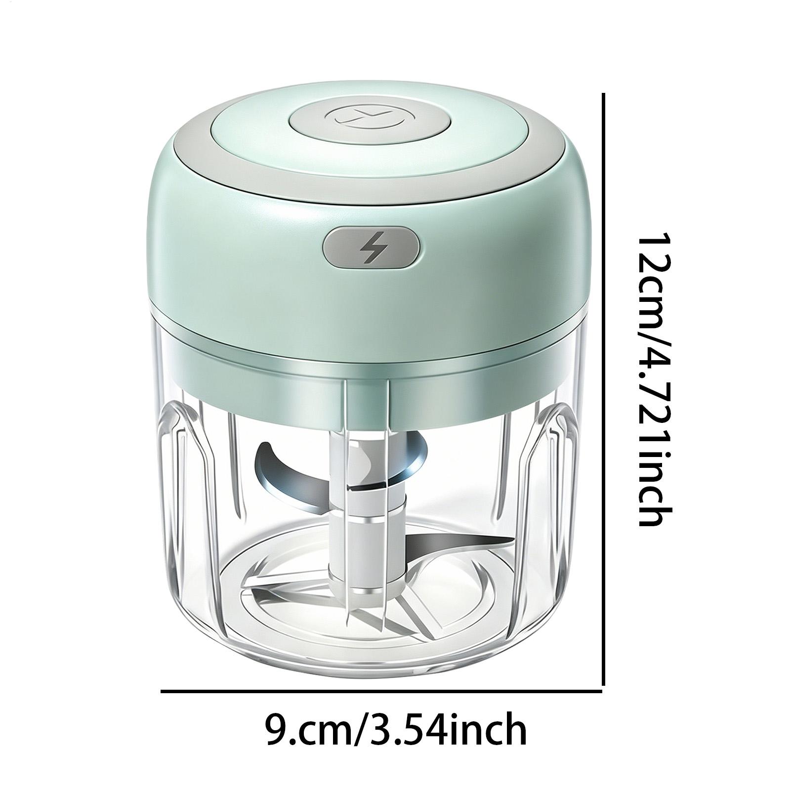 Rechargeable Electric Garlic Chopper 250ML Wireless Portable Household Food Mincer зелёный