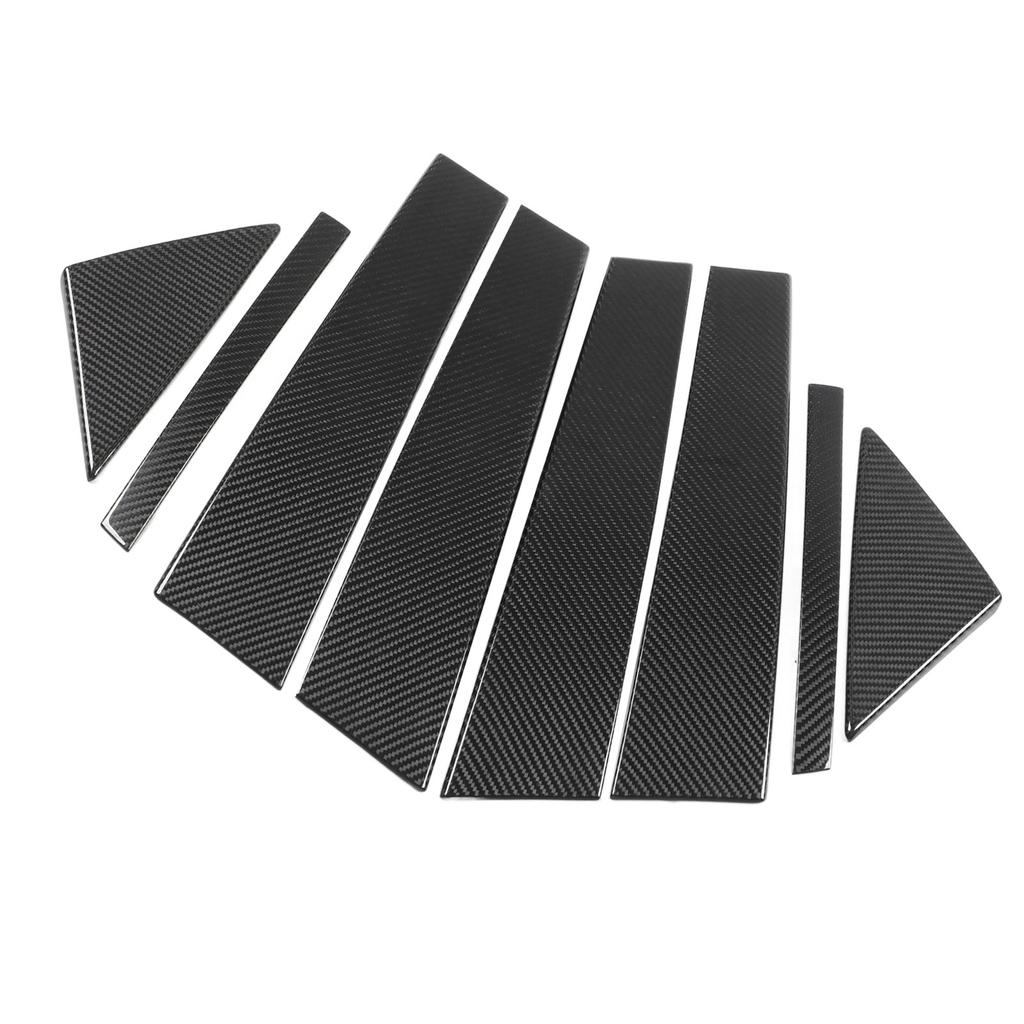 8PCS A Pillar Cover Carbon Fiber B Pillar Sticker Universal Left Right Hand Drive Replacement For Kia Stinger 2018 to