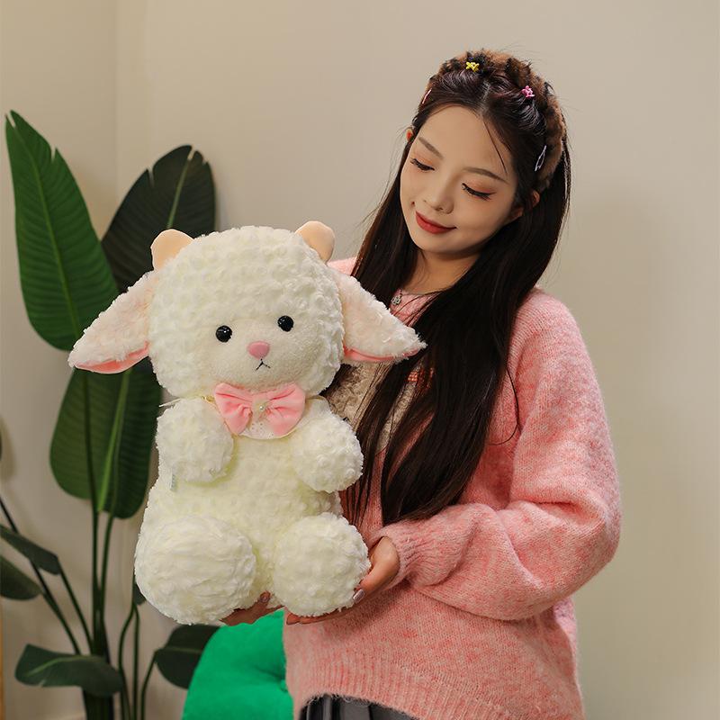 

Soft and comfortable lamb cartoon plush toy cute doll throw pillow doll girl children gift machine doll 23Cm (0.2kg)