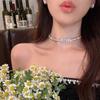 Κολιέ Choker από Κρύσταλλο και Μαργαριτάρι, Κρεμαστό Δάκρυ, Νυφικό Κοσμήμα για Γυναίκες