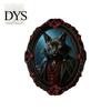 Wooden Animal Frame Ornament Halloween Pet Photo Decoration, with Adhesive Dot, Witch Hat Cat Dog Holiday Decoration Decor, Retro for Home Office