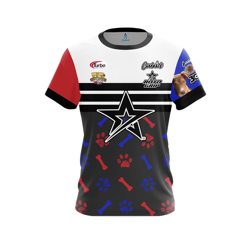 New = Roto Grip Leopard Red Lip Split Color Bowling Jersey Short Sleeve Performance Sports Tee Fan Casual Streetwear Tops