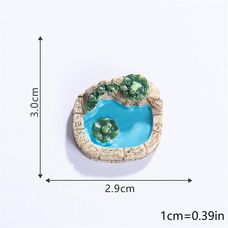 Cute Simulation Pool Tower Micro Landscape Ornaments Doll Car Ornaments Desktop Home Decoration Dollhouse Toy Diy Accessory Gift