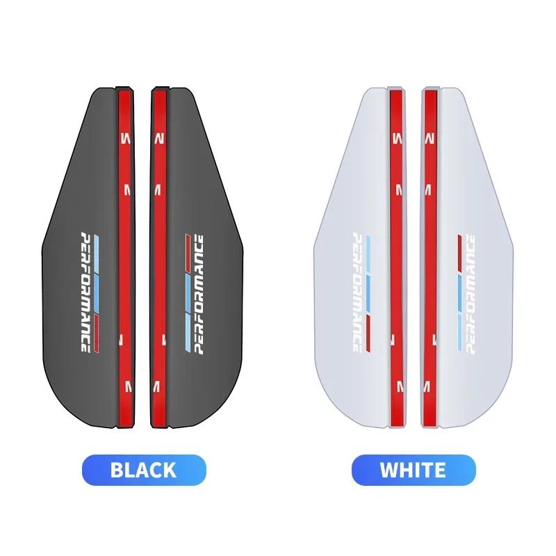 2PCS Transparent Auto Parts Rearview Mirror Protector Rain Eyebrow Visor Cover For BMW M 1 2 3 4 Series M Power X1 X5 X6 F30 E90