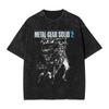 Fun Metal Gear Solid  T-Shirts For Men Round Collar 100% Cotton Washed T Shirts Game  Short Sleeve Tees Plus Size Clothing