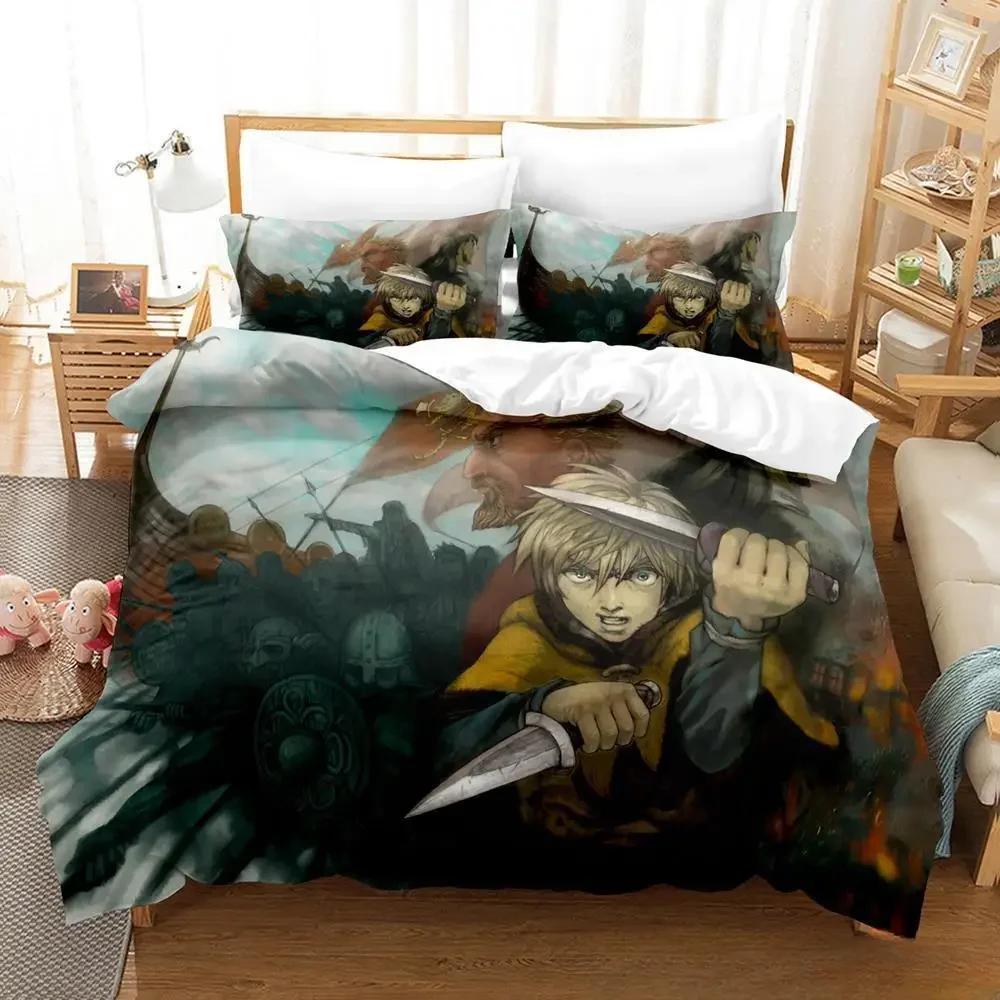 3D Print Anime Vinland Saga Beddengoed Set Eenpersoons Twin Volledig Queen King Maat Bed Set Volwassene Kind Slaapkamer Dekbedovertrek Sets Hometextiel