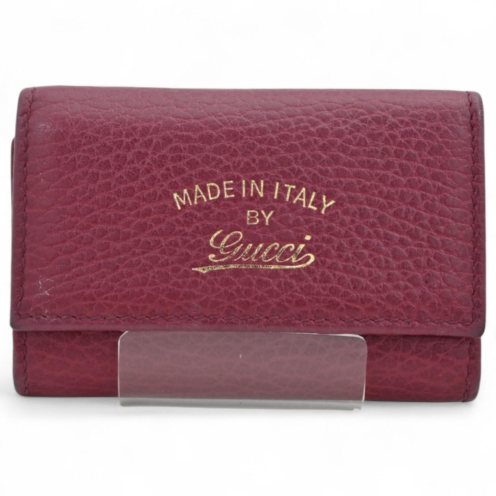 

Auth Gucci Swing 6-Key Case Key Holder gu7705ys