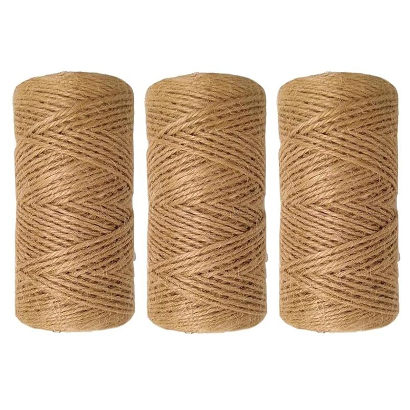 2/1Rolls Vintage Hand Woven Hemp Rope, DIY Lighting Halloween Christmas Wedding Decoration Hemp Rope, Sturdy and Durable