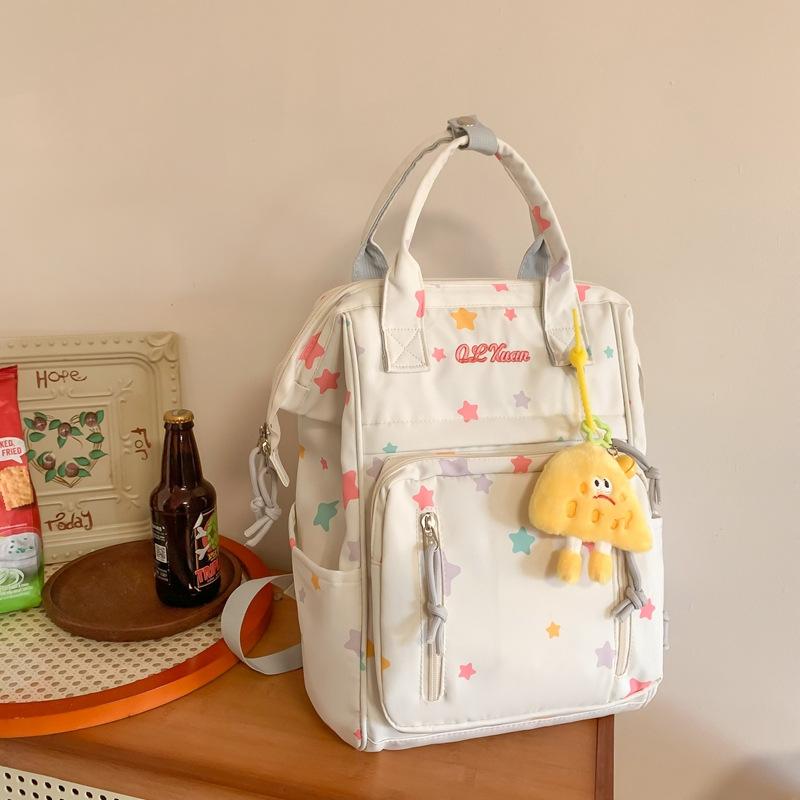 

School bag female Korean version ins style campus small fresh versatile casual large capacity student school bag cute backpack bag Single pack