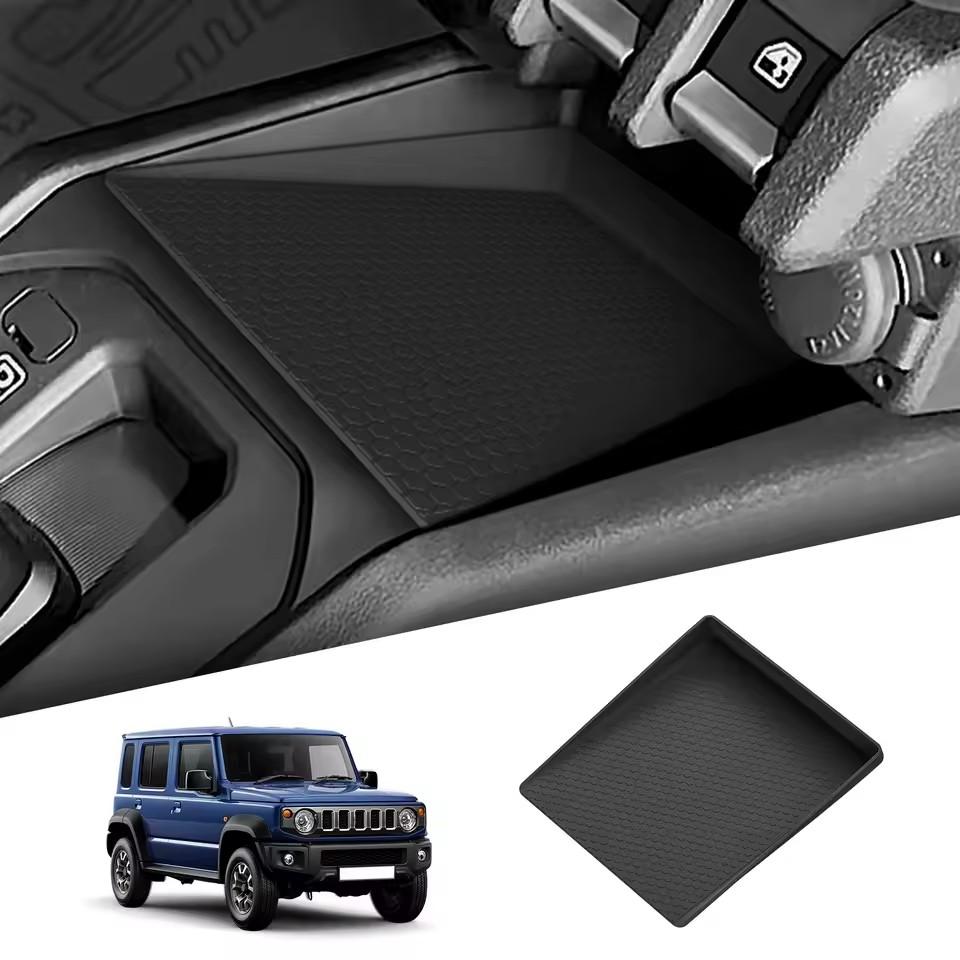 for Suzuki Jimny 2025 2025 Center Console Storage Box Central Tray Pad Organizer Stowing Tidying Car Interior Accessories Black