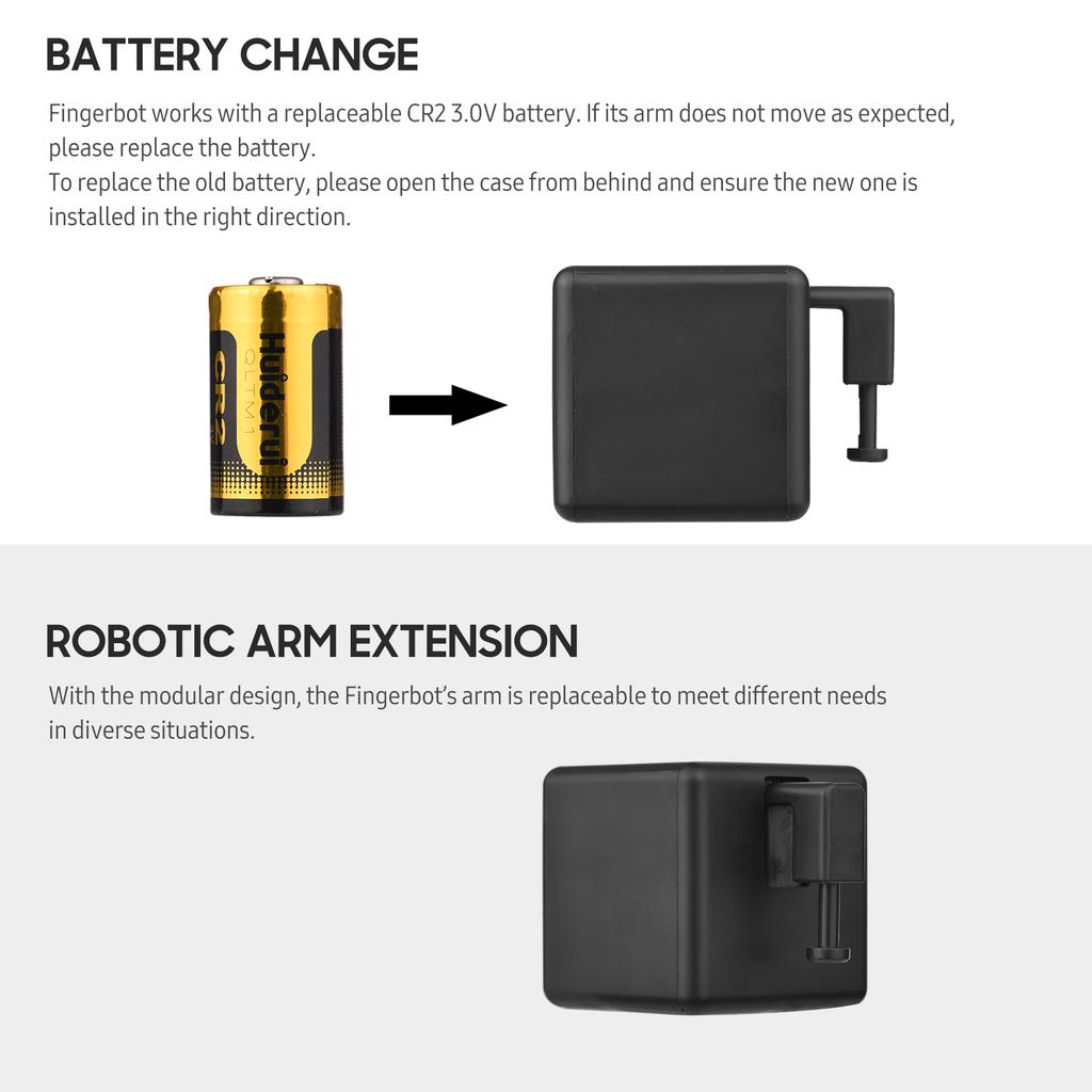 Mini BT Fingerbot Home Automation Controller with Touch Button APP Control Voice Control Schedule Timer Fingerbot Home Appliances Switch Pusher Smart