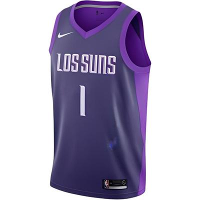 NBA Phoenix Suns Devin Booker No. 1 Retro Breathable Basketball Jersey Men Tops Purple 912143-566