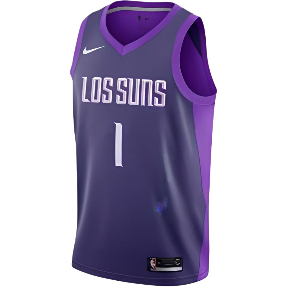 Nike NBA Phoenix Suns Devin Booker No. 1 Retro Breathable Basketball Jersey Men Tops Purple 912143-566