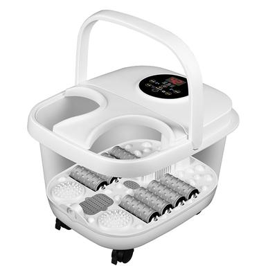 Portable Foot Spa Bath Massage Machine 8 Roller Feet Washing Tub Relieve Fatigue Foot Tub Intelligent Thermostat + Touch Button