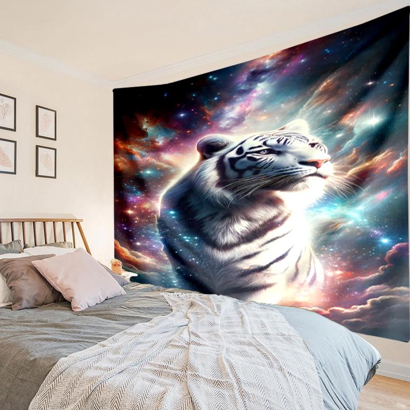 Tiger In The Snowstorm Tapestry Room Decoration Wall Hanging for Living Room Bedroom, Dormitory, Birthday and Christmas Gifts