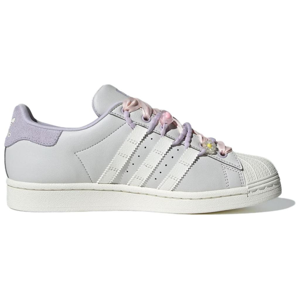 Adidas Originals Superstar Versatile Comfortable Low-Top Sneakers Women Sneakers Silver Purple IF1804