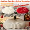 Honeycomb Christmas Tree Collar Foldable Paper Christmas Tree Base Stand Cover Basket Skirt Collar Decor for 12-25inch Stands