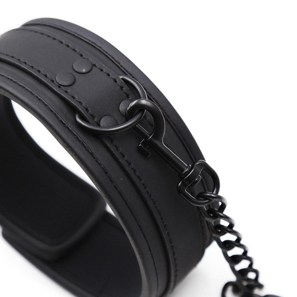 BDSM Random Shot Black Bondage Collar Neck Sleeve Adjustable Necklace Tow Rope Leash Sexy Toys Game Torture Harness Slave