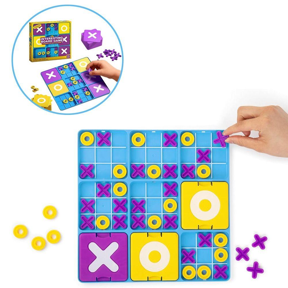 Montessori Montessori Puzzle Table Game Funny Nine-Square XO Game  Family Entertainment