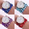 Elegant Floral Quartz Bracelet Watch Fashionable Women's Jewelry Timepiece