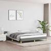 VidaXL Bed Frames with Headboard Slat Base Upholstered Bed Slat Frame Double Bed Adult Bedroom Furniture Grey 347424