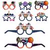 12 sztuk Wszechświat Kosmos Astronauta Rakieta Galaktyka Temat Papierowe Okulary Ramki Photo Props Chłopiec Urodziny Dekoracje Prezent