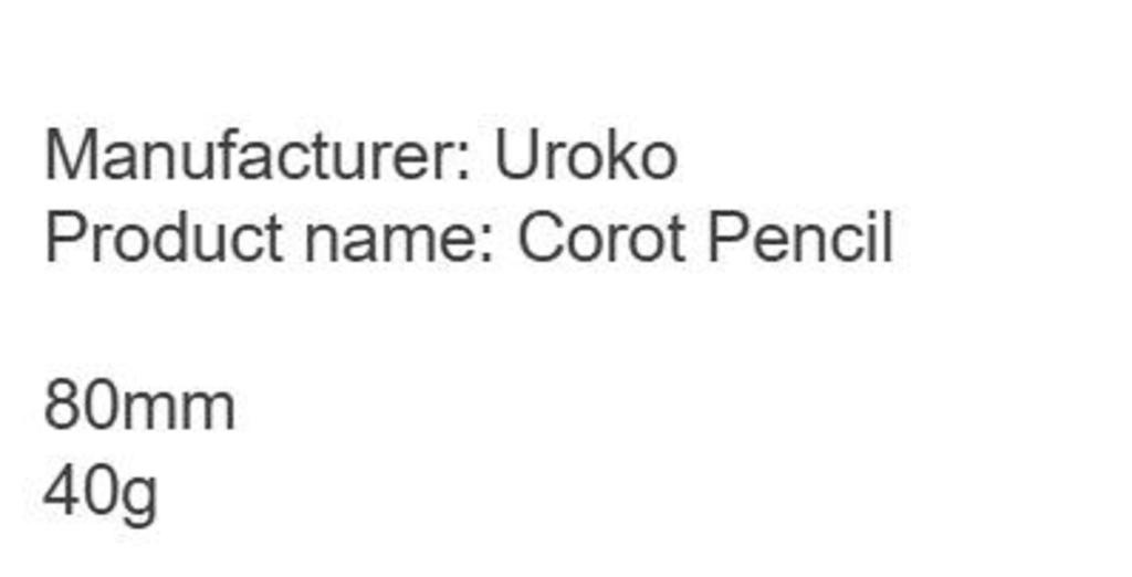 Uroco Pencil Corot 80 40 Grams Sinking Lure 007 (8195)