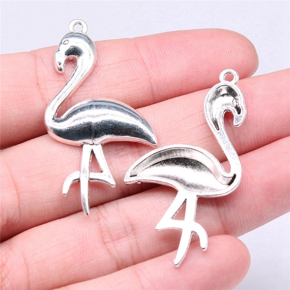

Charms Eagle Peacock Phoenix Flamingo Pendants Wedding Jewelry Findings QC046 A32-10pcs-47x25mm
