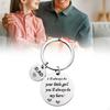 Father's Day Keychain Gifts from Daughter Unique Pendant Car Keyring