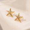 New Starfish Pendant Necklace for Women Gold Color Seaside Necklaces Stainless Steel Zircon Summer Beach Gifts