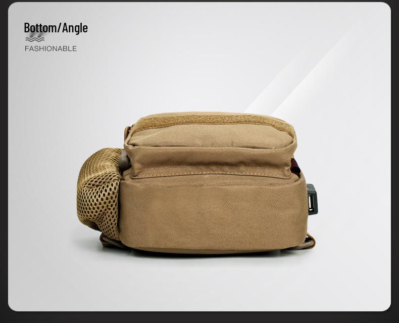 New Tactical Shoulder Bag with USB, Water Bottle Holder, and iPad Slot for Outdoor Use