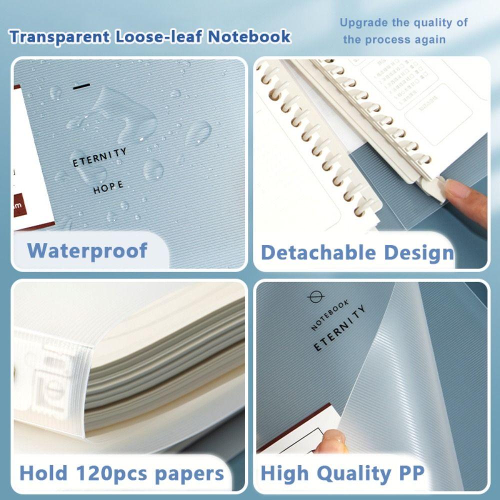 Detachable Binder Notepad Three Styles Inner Pages Writing Memo Pad Diary Book School Office