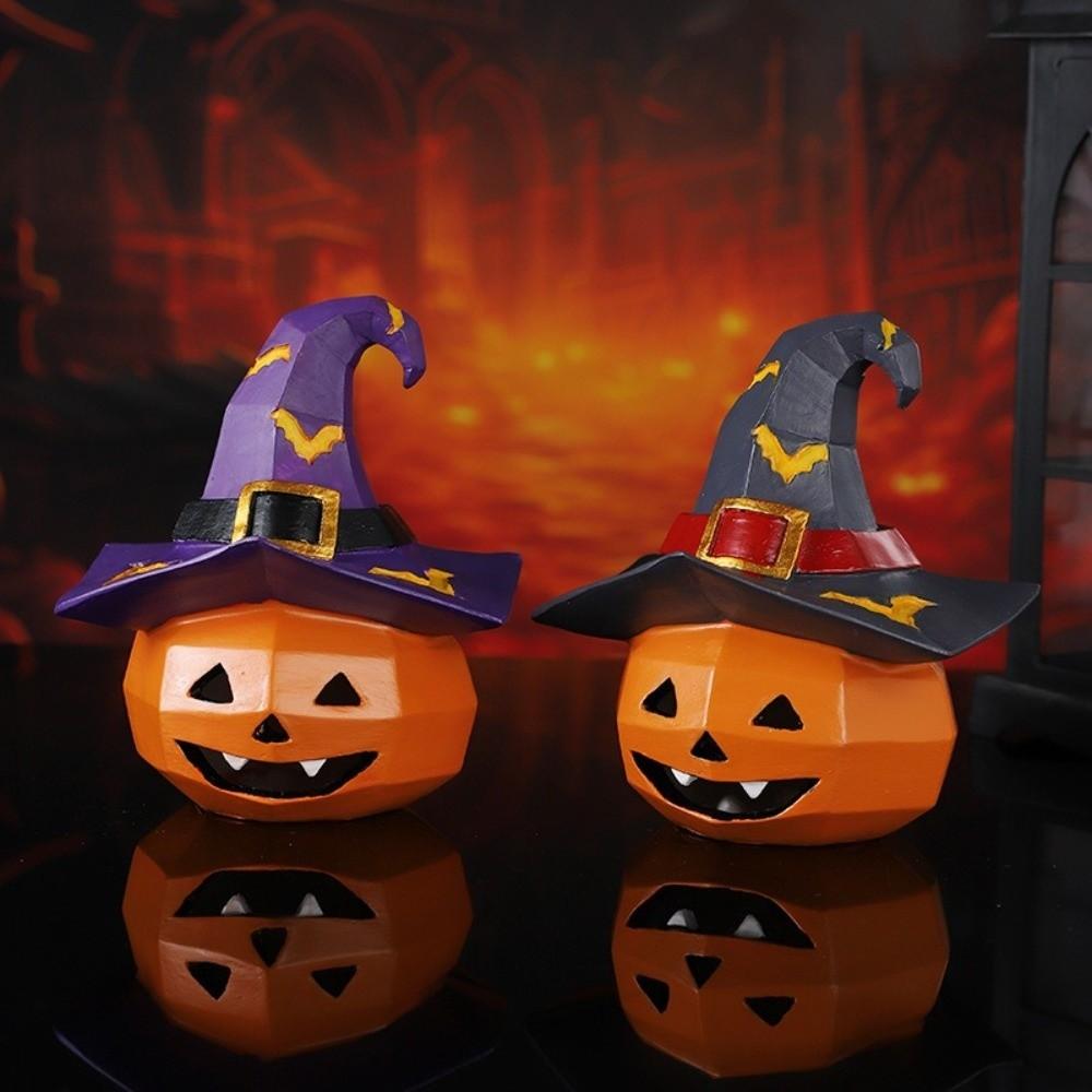 Festival Halloween Pumpkin Figurine Cartoon Pumpkin Statue Pumpkin Ghost Ornaments  Haunted House