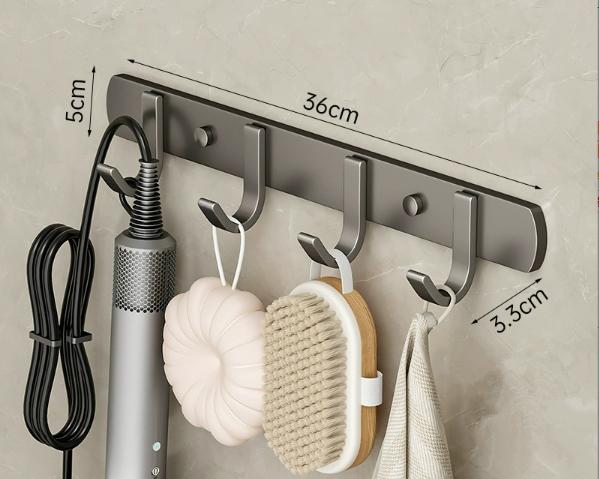 Gray Towel Hanger Clothes Hat Hook Row Vintage Robe Hook Bathroom Robe Hook Bath Hardware Set Kitchen Hanger
