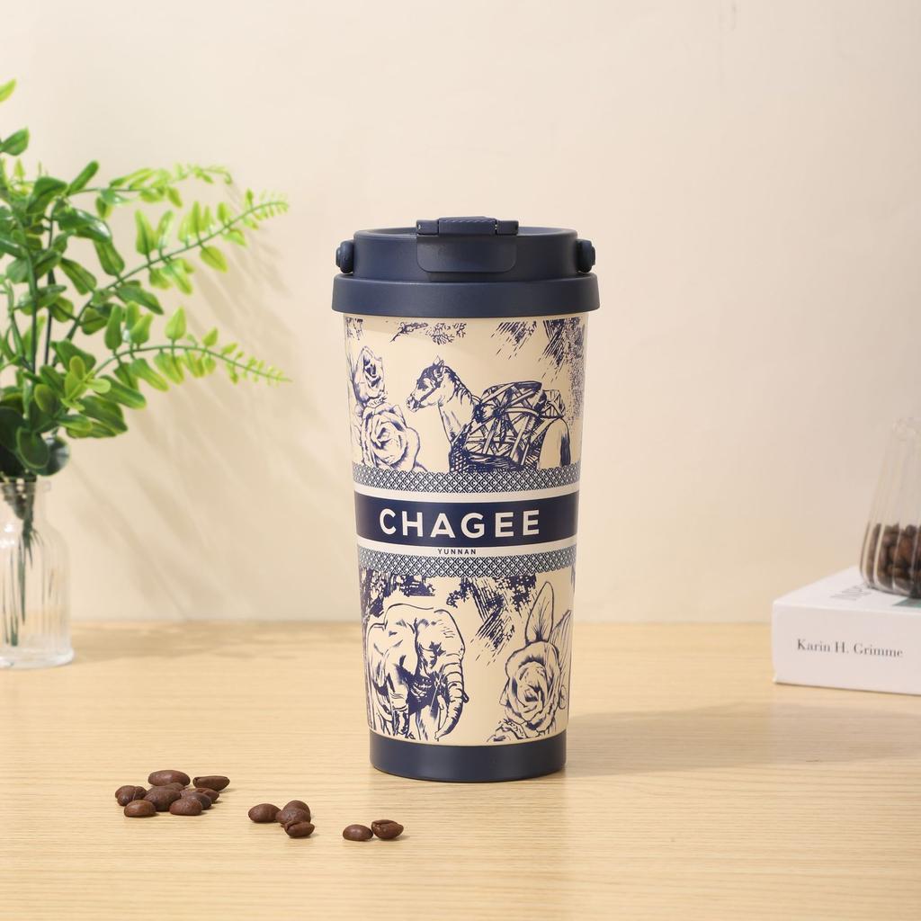 2025 500ml 18oz New Fashion Trend 316 Stainless Steel Insulated Cup Coffee Cup Portable Handle Gift Cup