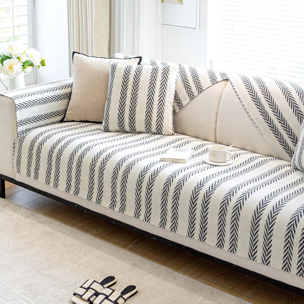 Modern Nordic Sofa Cushion Universal Fabric Non-Slip Leather Sofa Cover  New Sofa Seat Cushion Light Luxury