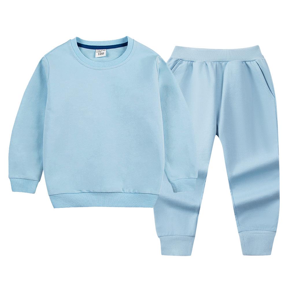 Children's Hoodie & Sweatpants Set: Autumn/Winter Casual Two-Piece with Custom Print Option