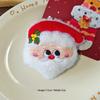 Christmas Mini Cartoon Keychain Soft Plush Santa Snowman Design Portable Bag Ornament Xmas Stocking Filler for Toddlers