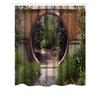 3D Printing Shower Curtain 180x180cm/180x200cm Window Scenery Green Plant Landscape Bathroom Curtains With Hooks Waterproof