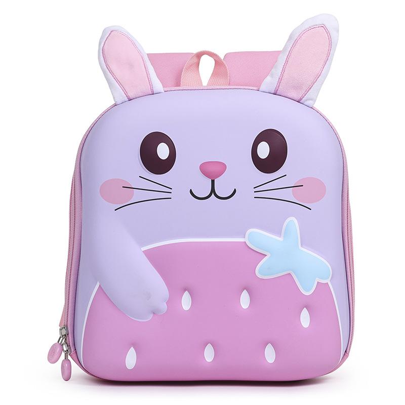 School Bag Baby Backpack Cartoon Three-dimensional Bear Girl Children's Bag Casual Outside Play Snack Bag