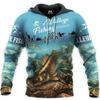 Sweat à capuche unisexe avec impression numérique 3D Motif pêcheur Luya pull de sport d'extérieur