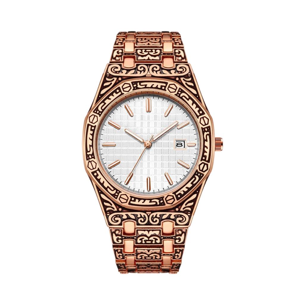 Ceas cu curea de ceas la modă de afaceri din piele pentru bărbați pentru cadou