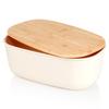 Large Bread Bin for Bread Rolls with Bamboo Board Kitchen