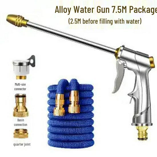 Home Car Wash High-Pressure Spray Gun with Magic Hose for Garden and Floor Cleaning