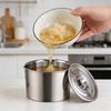 Öltank mit auslaufsicherem Deckel Edelstahlbehälter Großer Durchmesser Frittieröl Butter Schmelzen Soßenzubereitung Kochölhalter