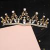 New Alloy Headband Gold Plated Crown Wedding Jewelry Hair Accessories Simple and Elegant Stage Catwalk Headwear Crown