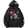American Street Y2K Skull Print Hoodie Harajuku Personalized Retro Loose Men's and Women's Spring and Autumn Sweater