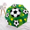 1pc Soccer Ball Pattern with Stars Umbrella with Plastic Handle,Suitable for All Seasons Home Travel Outdoor UmbrellaDD1715