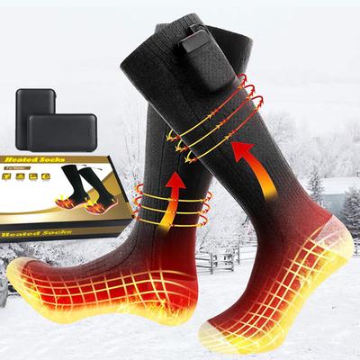 Unisex Elektrisch Beheizte Socken Atmungsaktive Wärmere Socken Waschbar Wiederaufladbar für Outdoor Camping Wandern