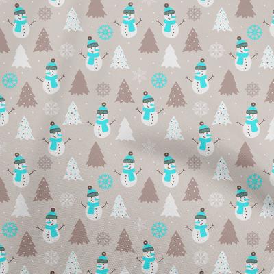 Cotton Flex Dusty Pink Fabric Christmas Winter Theme Quilting Supplies Print Sewing Fabric By The Yard 40 Inch